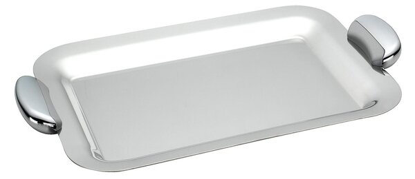 Vassoio rettangolare con manici JOINT EME 38x27,5 cm - senza manici in acciaio inox lucido manicatura in metallo pressofuso finitura lucida e sabbiata
