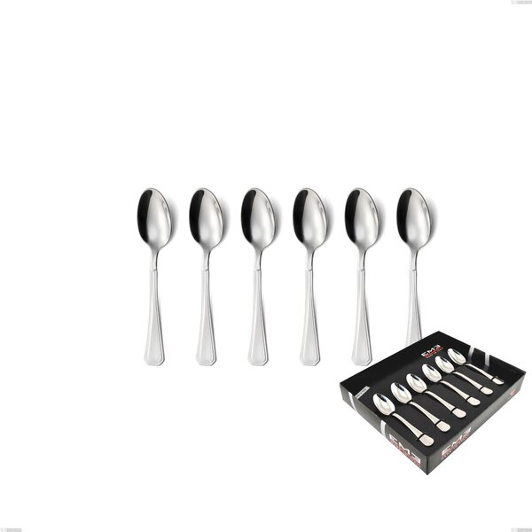 Confezione vetrina 6 pezzi moka loira, Acciaio inox Aisi 304 lucido, spessore 2 mm, design Classico