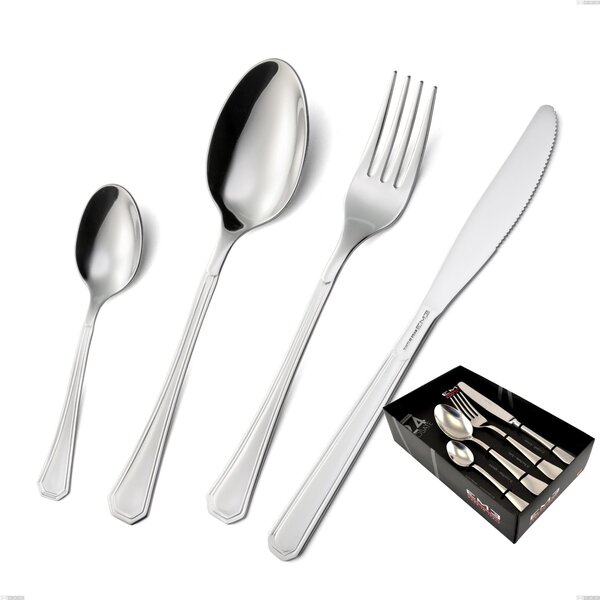 Confezione vetrina 24 pezzi coltello economico loira, Acciaio inox Aisi 304 lucido, spessore 2 mm, design Classico