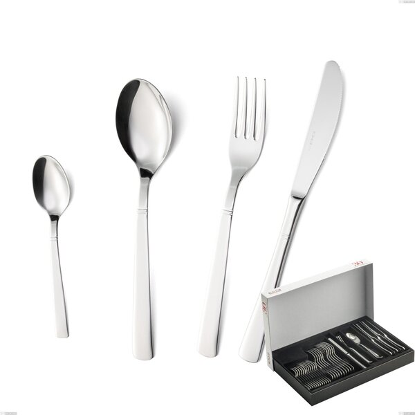 Confezione Panoramica 30 pezzi lux, Acciaio inox Aisi 304 Posate Lucide, spessore 2.5 mm