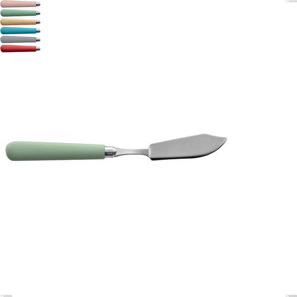 Coltello pesce macarons, Acciaio inox 18.10 lunghezza 218 mm manici in acrilico inox lucido