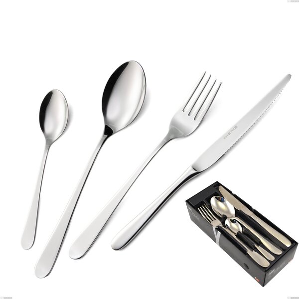 Servizio posate 24 Pezzi LADY inox 18.10 Lucidato 2,5 mm in confezione salvaspazio