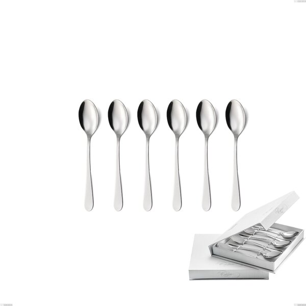 Confezione a libro 6 pezzi cucchiaini caff� Lady, 18/10 (AISI304), spessore 2,5 mm