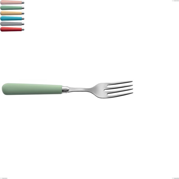 Forchetta pesce macarons, Acciaio inox 18.10 lunghezza 210 mm manici in acrilico inox lucido