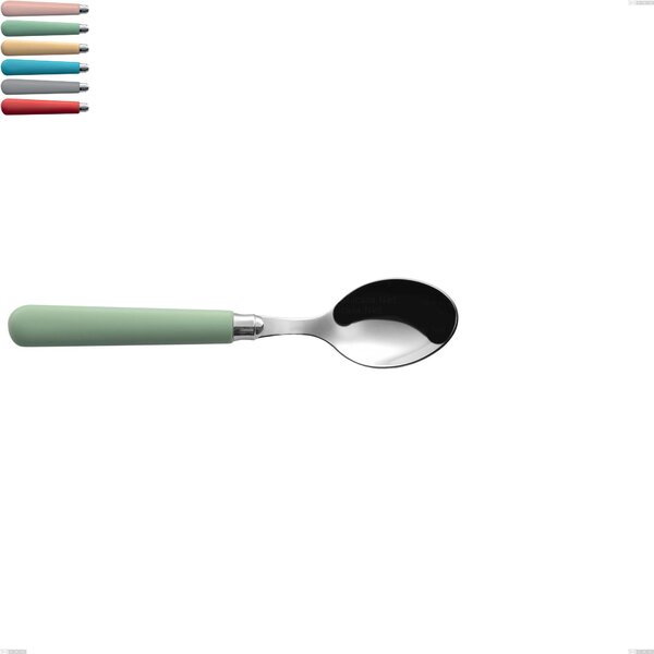 Cucchiaio da tavola, minestra macarons, Acciaio inox 18.10 lunghezza 204 mm manici in acrilico inox lucido