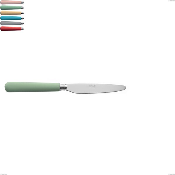 Coltello frutta macarons, Acciaio inox 18.10 lunghezza 200 mm manici in acrilico inox lucido