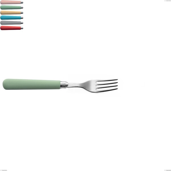 Forchetta tavola macarons, Acciaio inox 18.10 lunghezza 204 mm manici in acrilico inox lucido