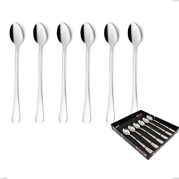 Confezione vetrina 6 pezzi cucchiaini bibita Milano inox 18/10 , Acciaio inox 18/10 (AISI304) lucido a specchio, spessore 2,5 mm