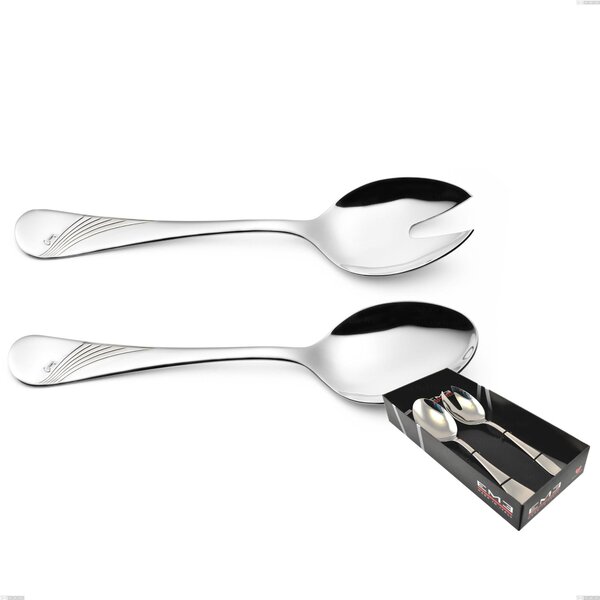Confezione vetrina 2 pezzi insalata Milano Inciso , 18/10 (AISI304) acciaio inox Lucido , spessore 2,5 mm