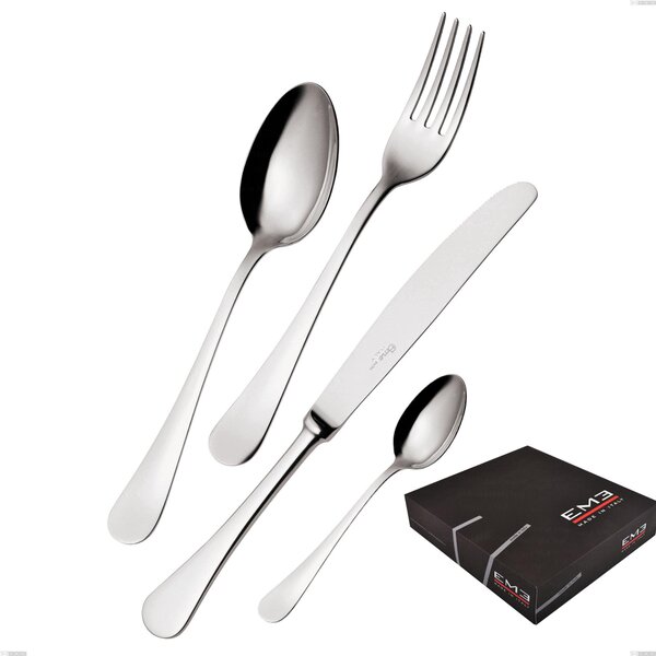 Confezione regalo 49 pezzi coltello economico Milano inox 18/10 , Acciaio inox 18/10 (AISI304) lucido a specchio, spessore 2,5 mm
