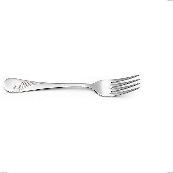Forchetta da servizio Milano Inciso , 18/10 (AISI304) acciaio inox Lucido Acciaio lucido finitura a specchio , manico inciso, spessore 2,5 mm mm, lunghezza 233 mm