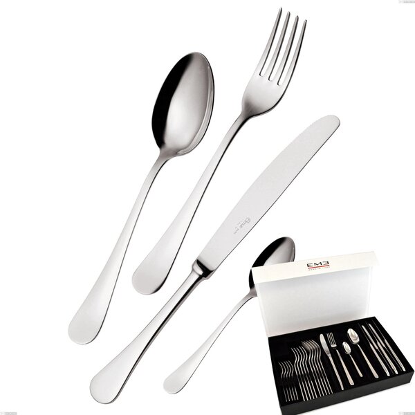 Set di posate 24 pezzi Milano inox 18/10 in confezione panoramica a libro coltello economico Milano inox 18/10 , Acciaio inox 18/10 (AISI304) lucido a specchio, spessore 2,5 mm
