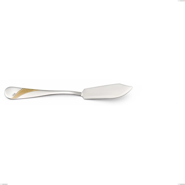 Coltello pesce Milano Inciso Oro , 18/10 (AISI304) finitura inox lucido e oro Acciaio lucido e oro , spessore 2,5 mm mm, lunghezza 192 mm