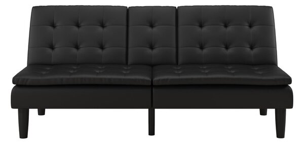 Divano letto nero in similpelle 191 cm Maine - Støraa