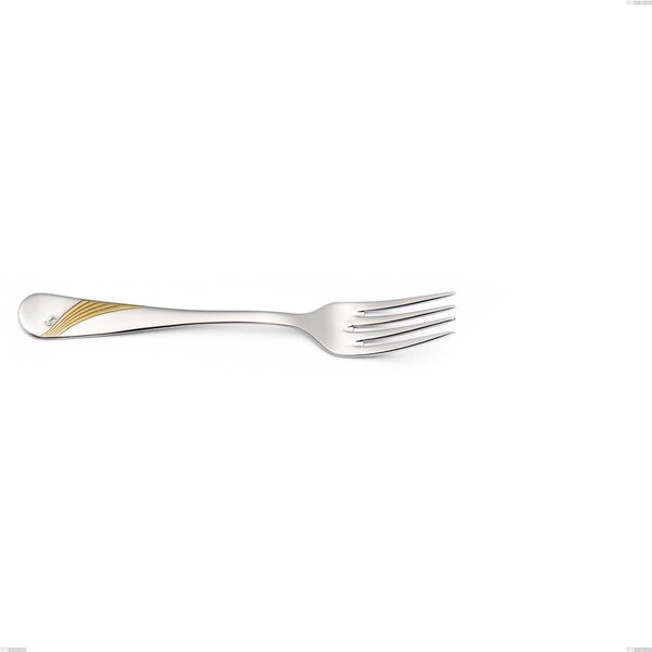 Forchetta pesce Milano Inciso Oro , 18/10 (AISI304) finitura inox lucido e oro Acciaio lucido e oro , spessore 2,5 mm mm, lunghezza 184 mm