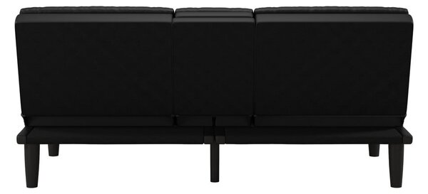 Divano letto nero in similpelle 191 cm Maine - Støraa