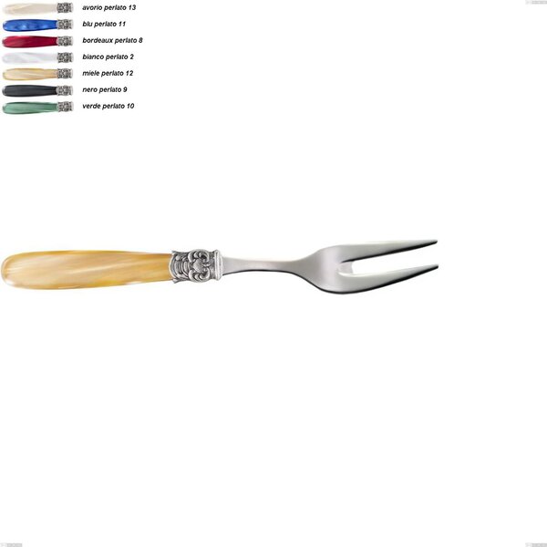 Forchetta carne mona lisa, Acciaio 18/10 AISI 304 Lucido manicatura acrilico perlato, lunghezza 209 mm