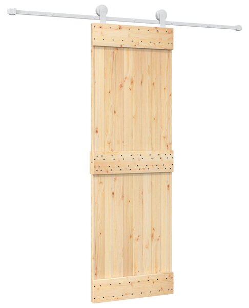Porta scorrevole Naturale e Bianco 70 x 210 cm