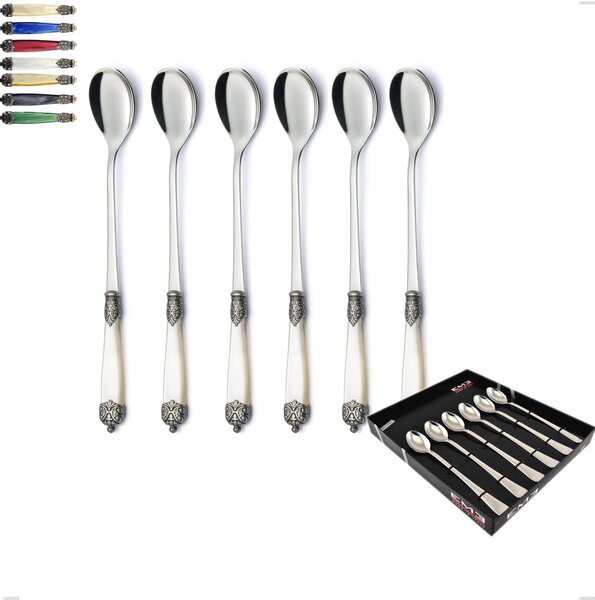 Confezione vetrina 6 pezzi cucchiaini bibita Mirage, Acciaio inox 18.10 (AISI 304)