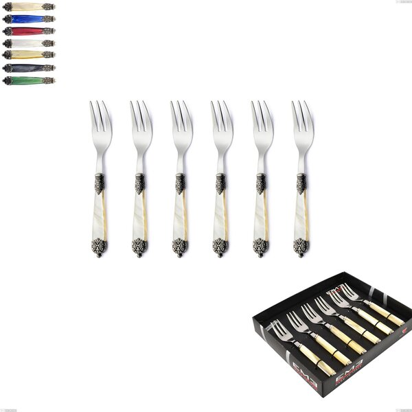 Confezione vetrina 6 pezzi forchette dolce Mirage, Acciaio inox 18.10 (AISI 304)