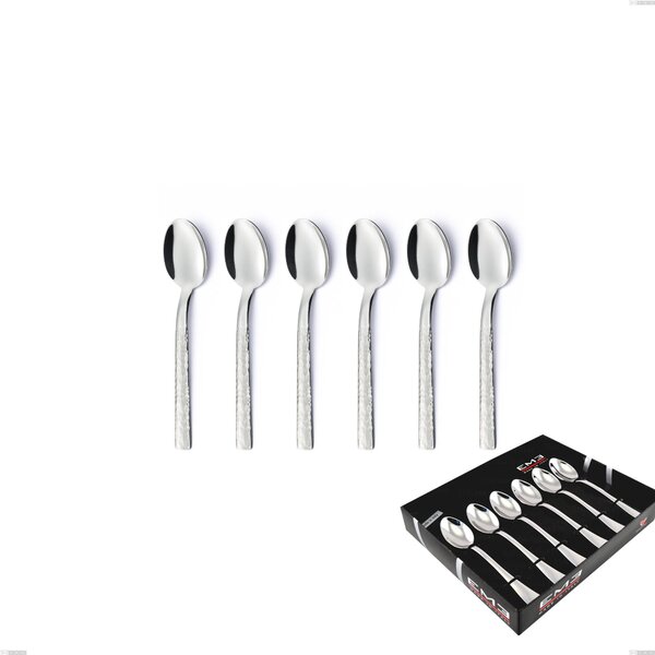 Confezione vetrina 6 pezzi caff� Marte, Acciaio inox 18/10 (AISI304), Lavorazione Martellata spessore 2.5 mm