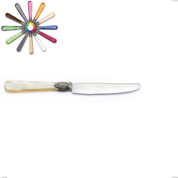 Coltello tavola Napoleon Perlato, (acciaio 18.10 aisi304), Lunghezza 226 mm manici in metacrilato