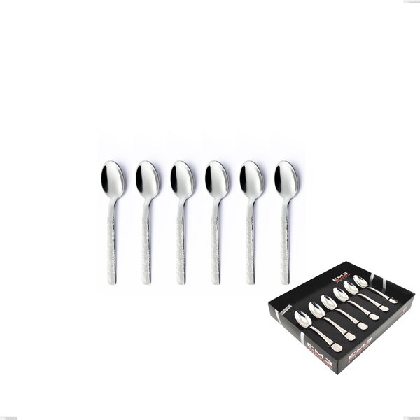 Confezione vetrina 6 pezzi moka Marte, Acciaio inox 18/10 (AISI304), Lavorazione martellata spessore 2.5 mm