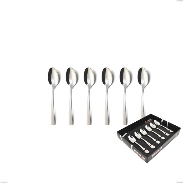 Confezione vetrina 6 pezzi moka Onda, Acciaio inox (Aisi 304) lucido