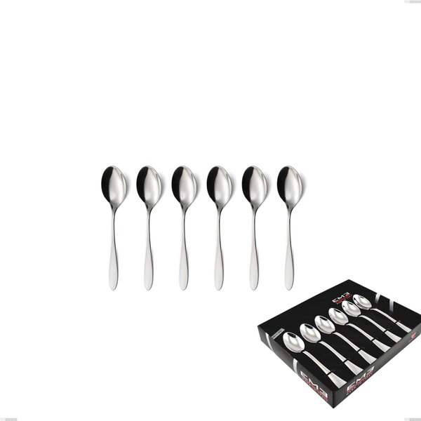 Confezione vetrina 6 pezzi caff� oasi, Acciaio inox Aisi 304 Posate Lucide, spessore 2 mm