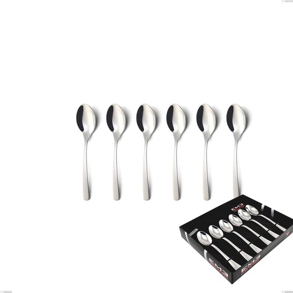 Confezione vetrina 6 pezzi caff� Onda, Acciaio inox (Aisi 304) lucido