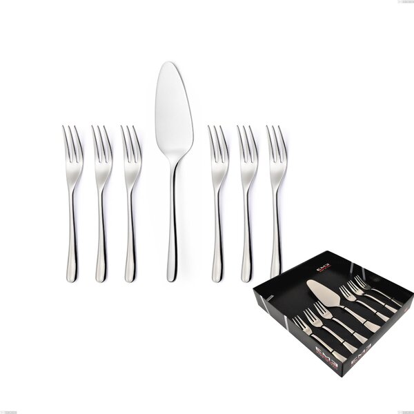 Confezione vetrina 7 pezzi dolce Opera, Acciaio inox 18/10 (AISI304), spessore 5.00 mm