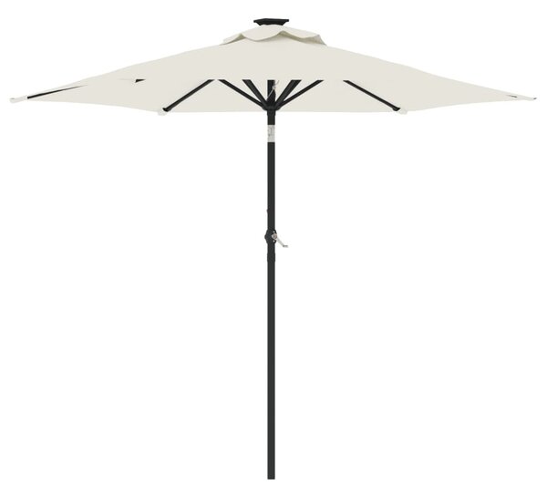 Ombrellone Giardino con Palo in Acciaio Bianco 225x225x212 cm