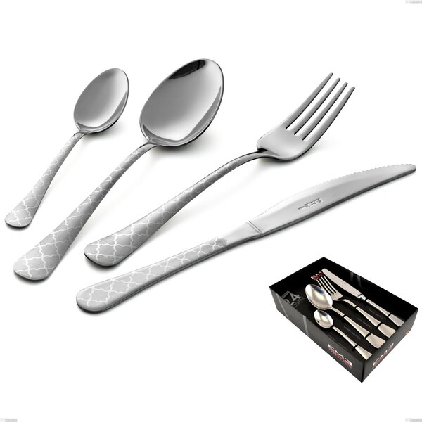 Confezione vetrina 24 pezzi coltello economico Oxford Damask, Acciaio 18/0 (aisi 430) Acciaio inciso al Laser, spessore 2 mm mm