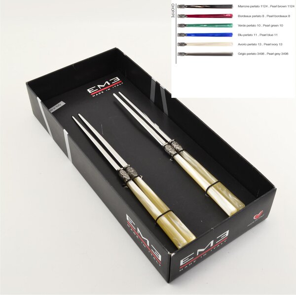 Confezione Vetrina 2 Coppie di bacchette chopstick per cucina asiatica 220 mm vari colori