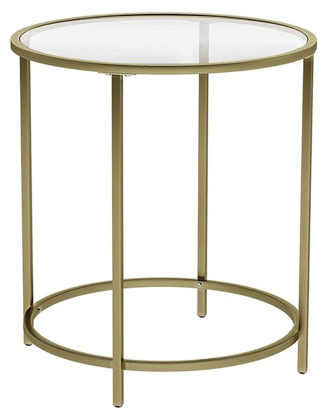 Tavolino - Leobert - Oro/Trasparente - 50 X 55 Cm