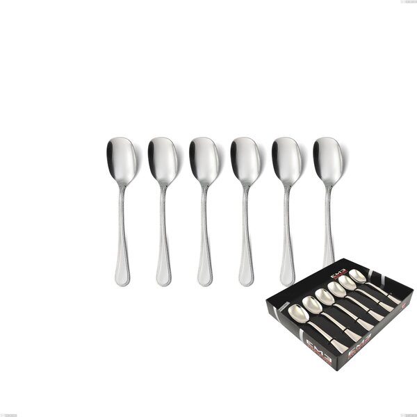 Confezione vetrina 6 pezzi gelato perles, Acciaio inox Aisi 304 lucido, spessore 2.5 mm, design Classico