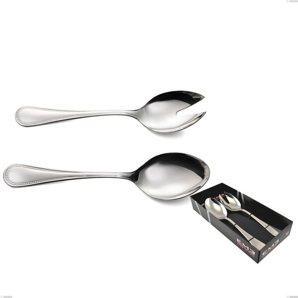 Confezione vetrina 2 pezzi insalata privilege, Acciaio inox Aisi 304 Posate Lucide, spessore 2.5 mm