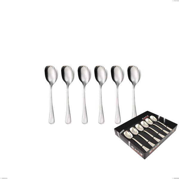 Confezione vetrina 6 pezzi gelato privilege, Acciaio inox Aisi 304 Posate Lucide, spessore 2.5 mm