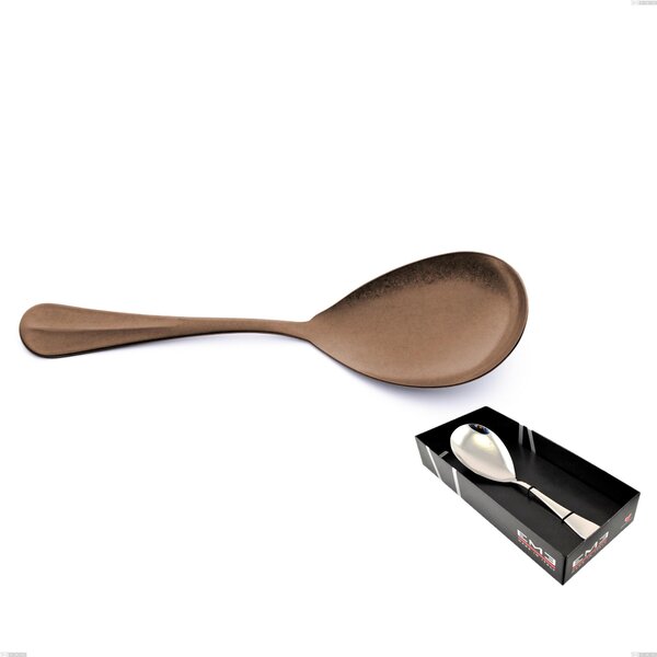 Confezione vetrina 1 pezzi pala riso Royal Retr� PVD Chocolate, Acciaio 18/10 antico, spessore 2.5 mm, pvd chocolate