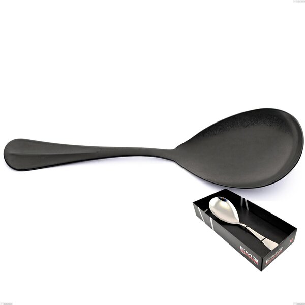 Confezione vetrina 1 pezzi pala riso Royal Retr� PVD Black, Acciaio inox 18/10 antico, spessore 2.5 mm, pvd black