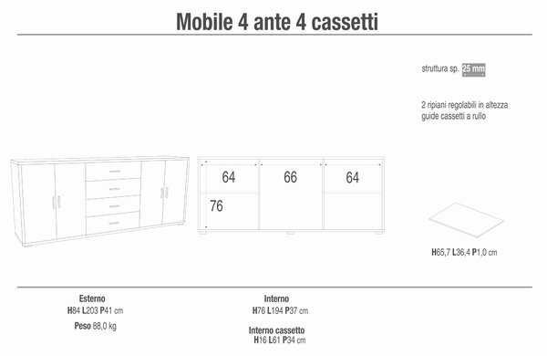 ESTE - madia moderna per soggiorno