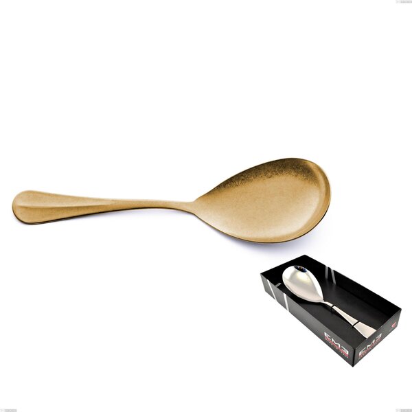 Confezione vetrina 1 pezzi pala riso Royal Retr� PVD Gold, Acciaio 18/10 antico, spessore 2.5 mm, pvd oro