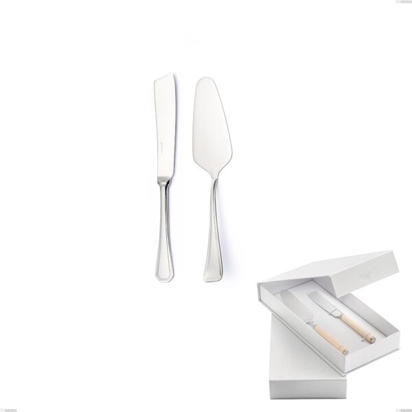 Confezione a libro 2 pezzi,paletta pi� coltello dolce da servizio Savoia, Acciaio inox 18.10 (AISI304), spessore 2.5 mm
