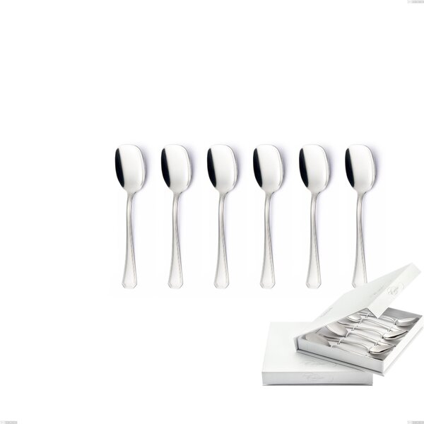 Confezione a libro 6 pezzi cucchiaini gelato Savoia, Acciaio inox 18.10 (AISI304), spessore 2.5 mm