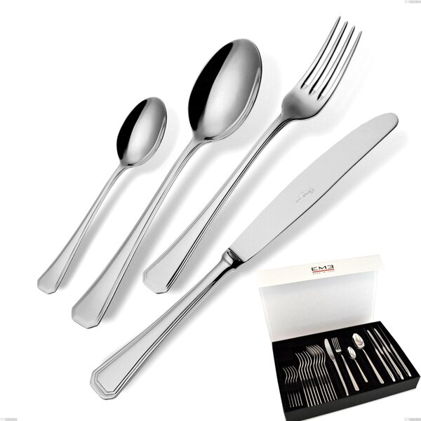 Servizio Posate 24 Pezzi 6 posti tavola SAVOIA in acciaio lucido 18/10 (AISI304) spessore 2,5 mm