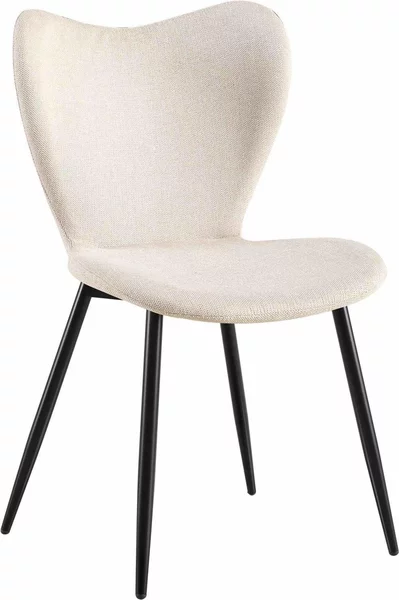 Sedia reclinabile White Maika Cream - sedia da cucina, elevato comfort di seduta, design ergonomico, rivestimento in tessuto