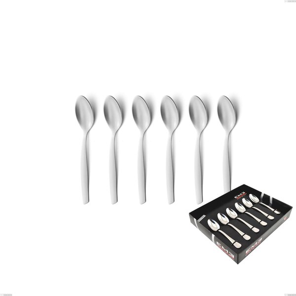 Confezione vetrina 6 pezzi moka Shark Sabbiato, Acciaio 18/0 Acciaio Satinato, spessore 2 mm