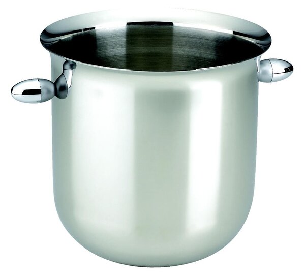 Secchiello Ghiaccio Medio �15,5xh15 cm JOINT in acciaio inox 18.10 Lucido manicatura in metallo pressofuso finitura lucida e sabbiata