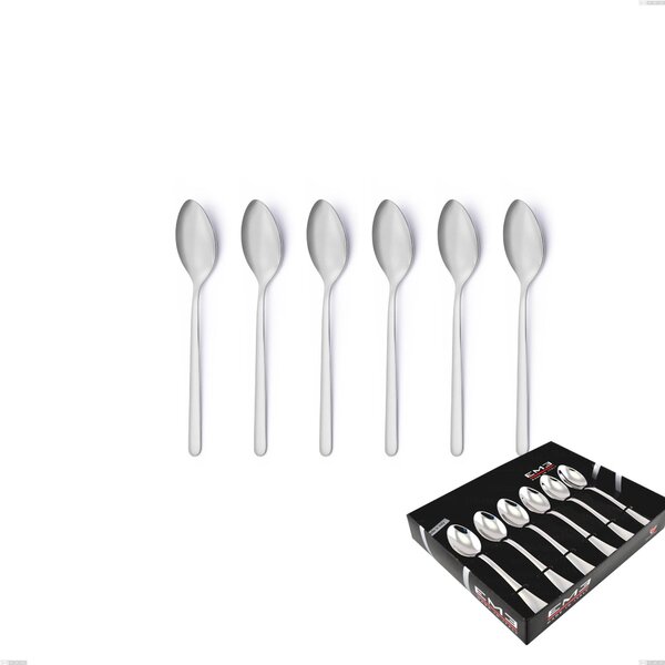 Confezione vetrina 6 pezzi caff� venice sabbiato, Acciaio inox Aisi 304 Posate sabbiate, spessore 4 mm