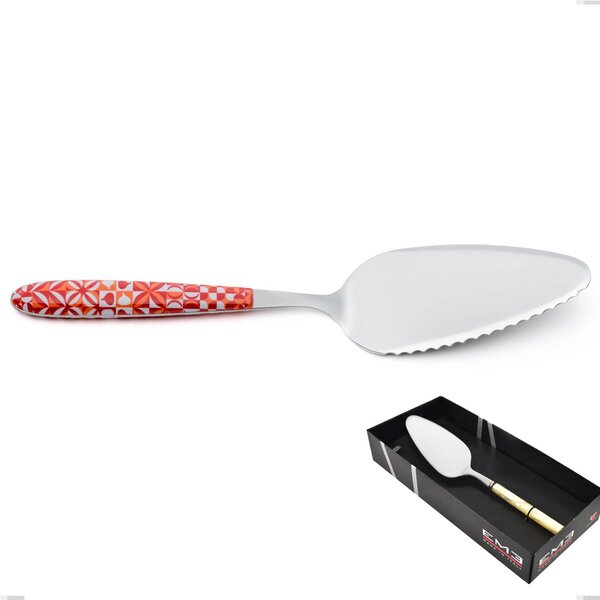 Confezione vetrina 1 pezzo pala torta vero circle, acciaio 18.0 nickel free, manicatura pbt sublimato acciaio lucido